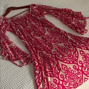 Pink Patterned Women's Dress